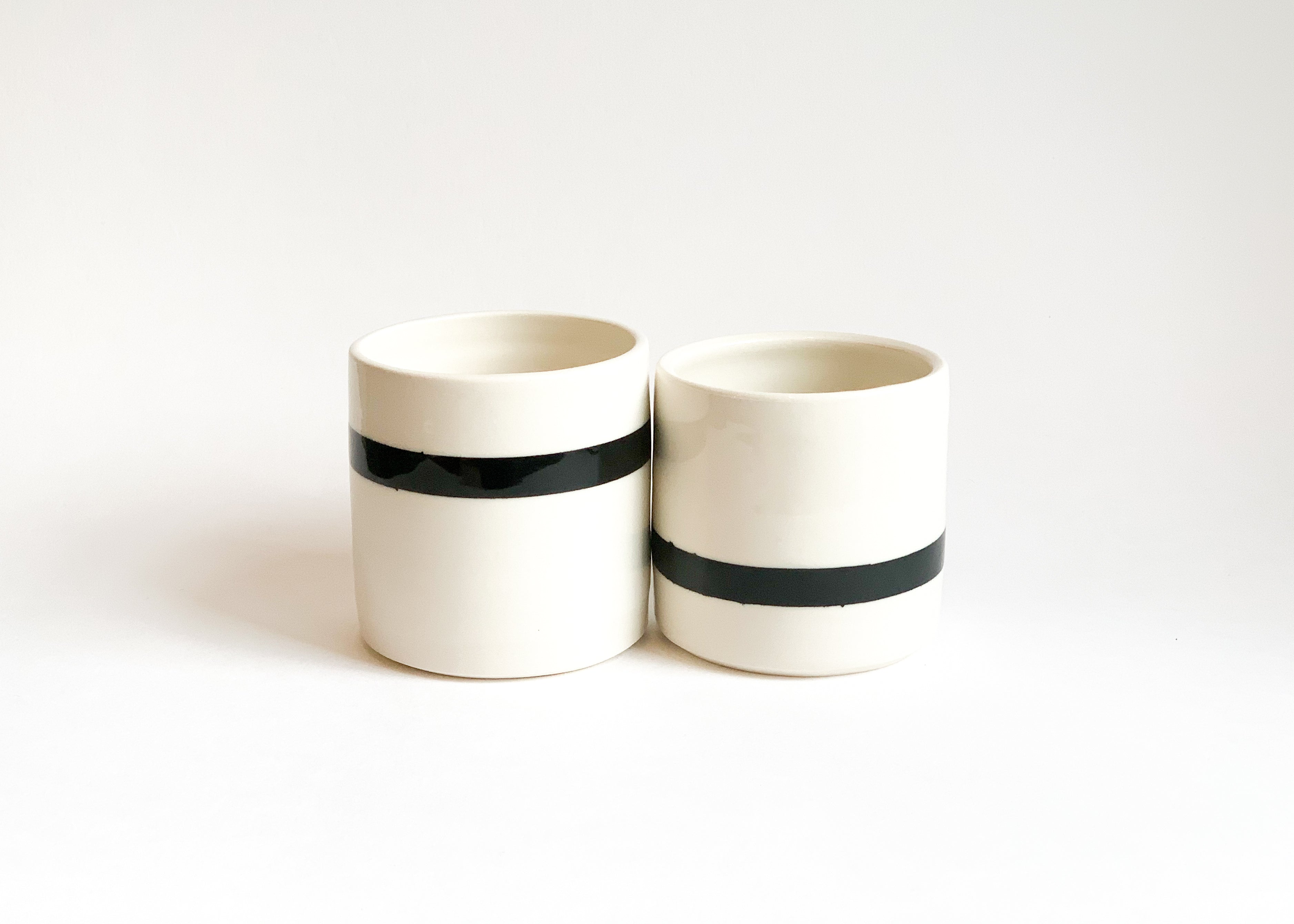 Set of Horizontal Striped Cups