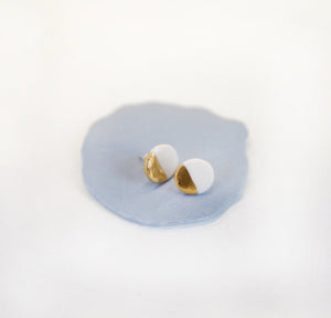 Dipped Gold Stud Earrings