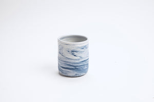 Blue Marbled Porcelain Cups